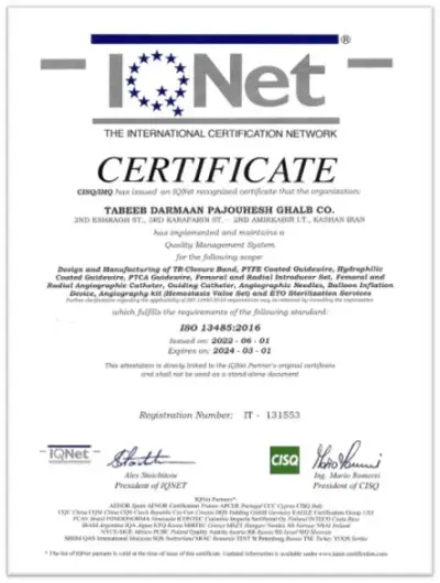 IMQ ISO13485 for Tabeeb Vascular
